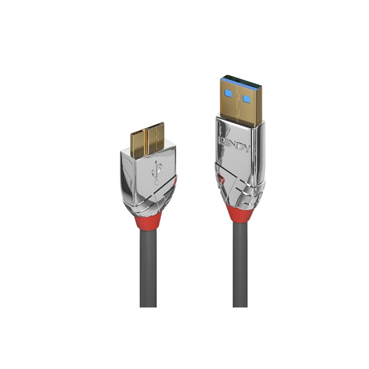 Lindy 36656 cable USB 0,5 m USB 3.2 Gen 1 (3.1 Gen 1) USB A Micro-USB B Gris