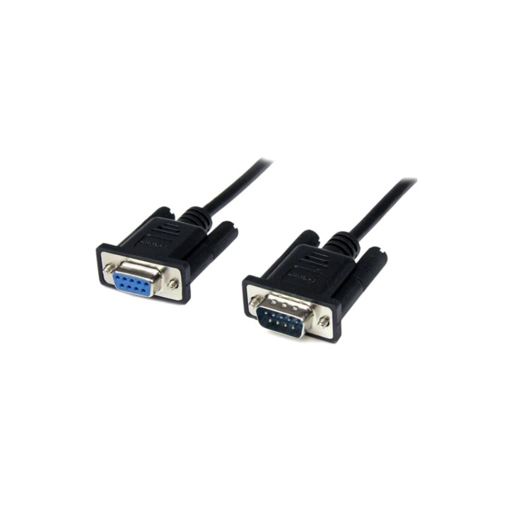 StarTech.com Cable Extensión Directo Straight Through Serie Serial RS232 VÍ­deo EGA DB-9 Macho a DB-9 Hembra - 1M Negro