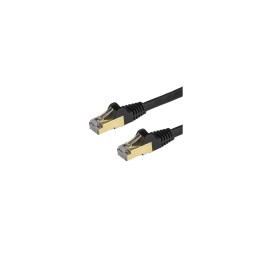 StarTech.com Cable de 2m de Red Ethernet RJ45 Cat6a Blindado STP - Cable sin Enganche Snagless - Negro