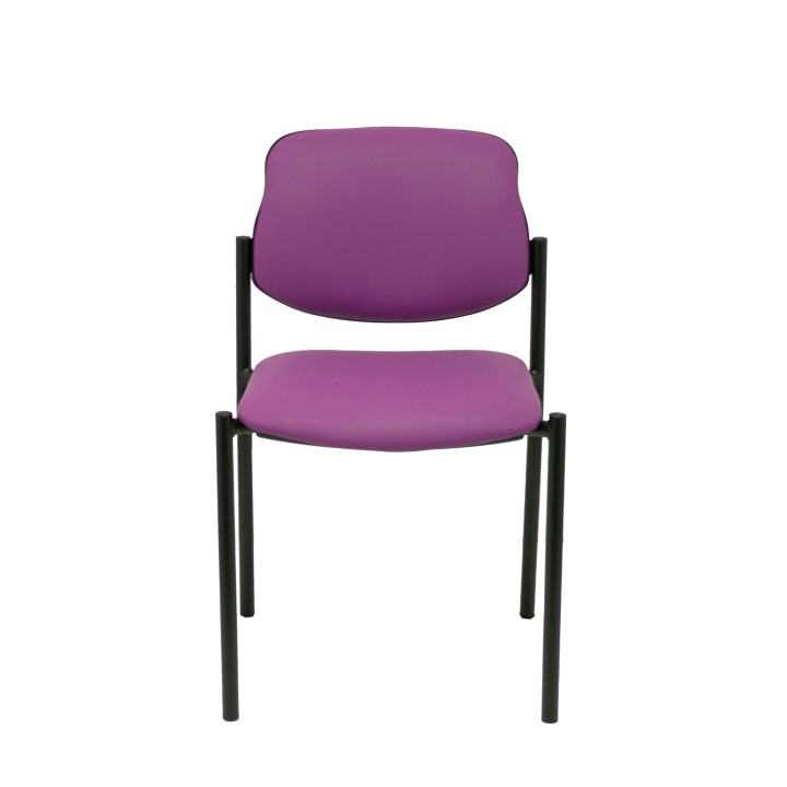 SILLA FIJA VILLALGORDO CHASIS NEGRO SIMILPIEL MORADO 27NSPMO