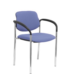 SILLA FIJA VILLALGORDO CHASIS BRAZOS CROMO BALI AZUL CLARO 27CRBALI261CB