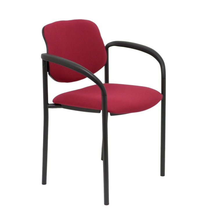SILLA FIJA VILLALGORDO CHASIS NEGRO BRAZOS BALI ROJO 27NBALI933CB