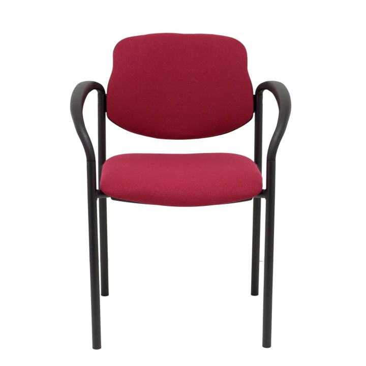 SILLA FIJA VILLALGORDO CHASIS NEGRO BRAZOS BALI ROJO 27NBALI933CB
