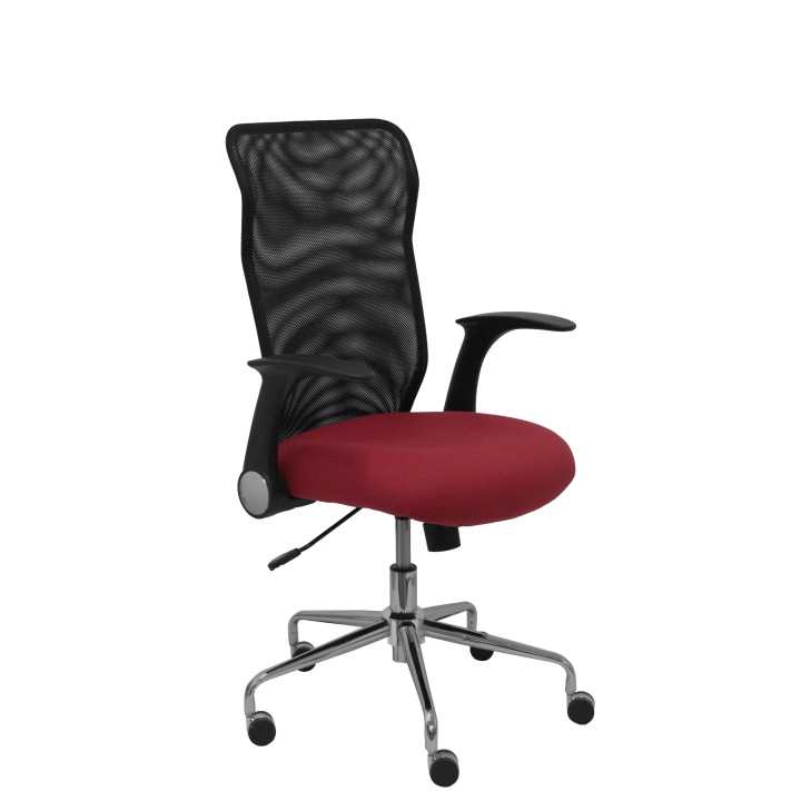 SILLA MINAYA RESPALDO MALLA NEGRO ASIENTO BALI ROJO 4031BALI933