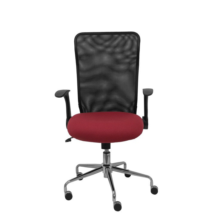 SILLA MINAYA RESPALDO MALLA NEGRO ASIENTO BALI ROJO 4031BALI933