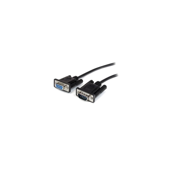 StarTech.com Cable Extensión Directo Straight Through Serie Serial RS232 VÍ­deo EGA DB9 Macho a Hembra - 2m Negro