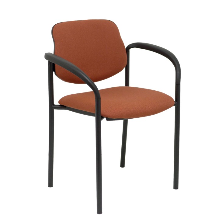 SILLA FIJA VILLALGORDO CHASIS NEGRO BRAZOS BALI MARRON 27NBALI363CB