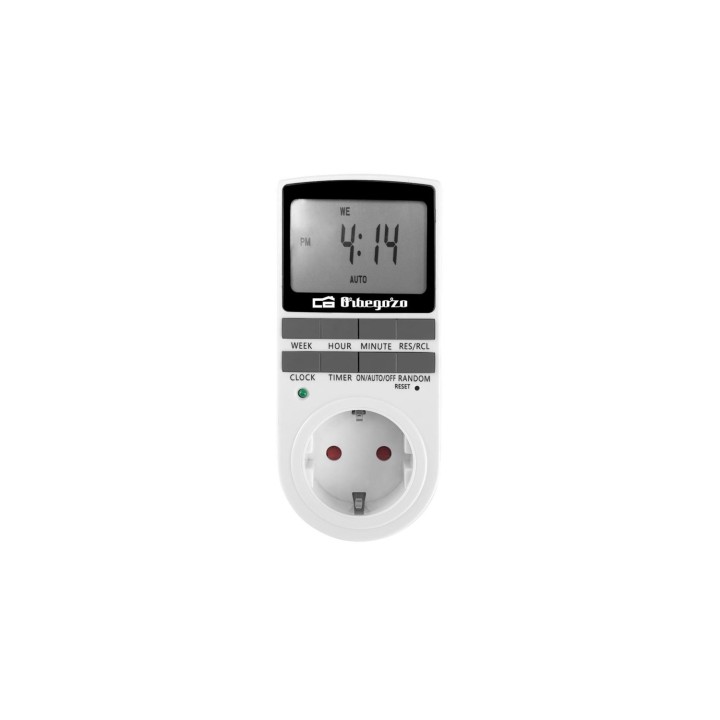 TEMPORIZADOR ORBEGOZO PG 25 POTENCIA MAX 3680W 10 MEMORIAS BLANCO 17553 OR