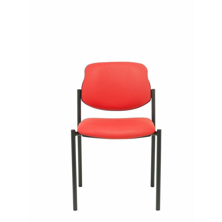 SILLA FIJA VILLALGORDO CHASIS NEGRO SIMILPIEL ROJO 27NSPRJ