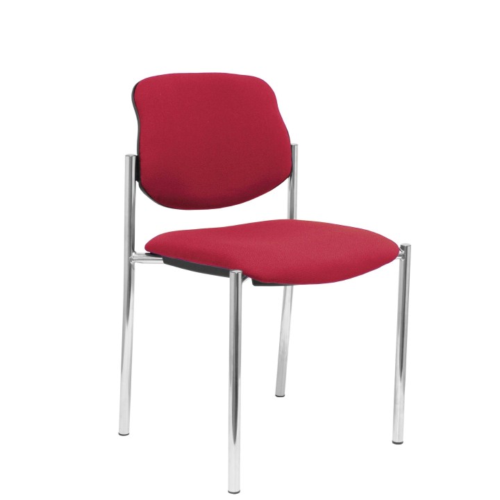 SILLA FIJA VILLALGORDO CHASIS CROMO BALI ROJO 27CRBALI933