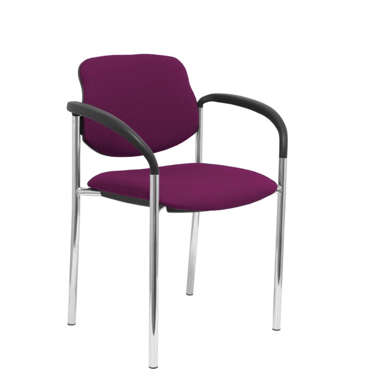 SILLA FIJA VILLALGORDO CHASIS BRAZOS CROMO BALI MORADO 27CRBALI760CB