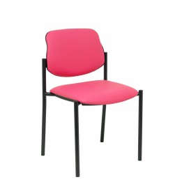 SILLA FIJA VILLALGORDO CHASIS NEGRO SIMILPIEL ROSA 27NSPRS