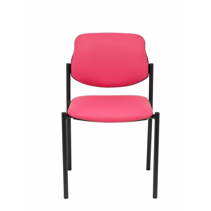SILLA FIJA VILLALGORDO CHASIS NEGRO SIMILPIEL ROSA 27NSPRS