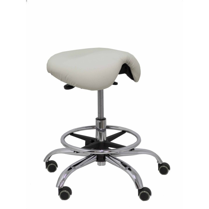 TABURETE ALATOZ SIMILPIEL GRIS CLARO T16BSP40CRRP
