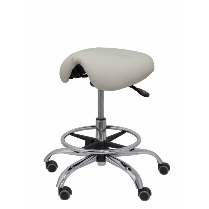 TABURETE ALATOZ SIMILPIEL GRIS CLARO T16BSP40CRRP