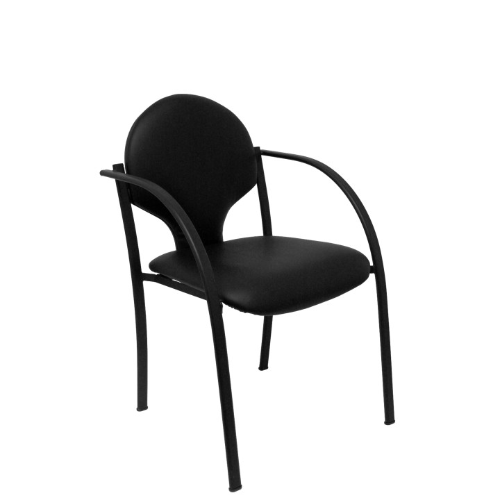PACK 2 SILLAS HELLIN CHASIS NEGRO SIMILPIEL NEGRO PACK220NSPNE