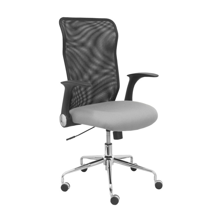 SILLA MINAYA RESPALDO MALLA NEGRO ASIENTO BALI GRIS CLARO 4031BALI40