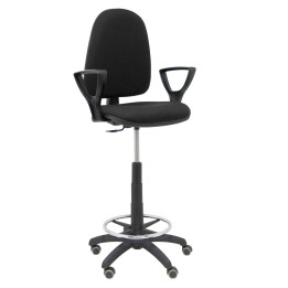 TABURETE AYNA BRAZOS FIJOS RUEDAS DE PARQUE BALI NEGRO T04CPBALI840BGOLFRP