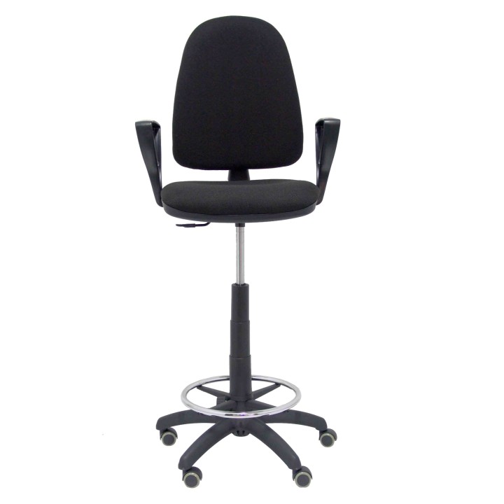 TABURETE AYNA BRAZOS FIJOS RUEDAS DE PARQUE BALI NEGRO T04CPBALI840BGOLFRP
