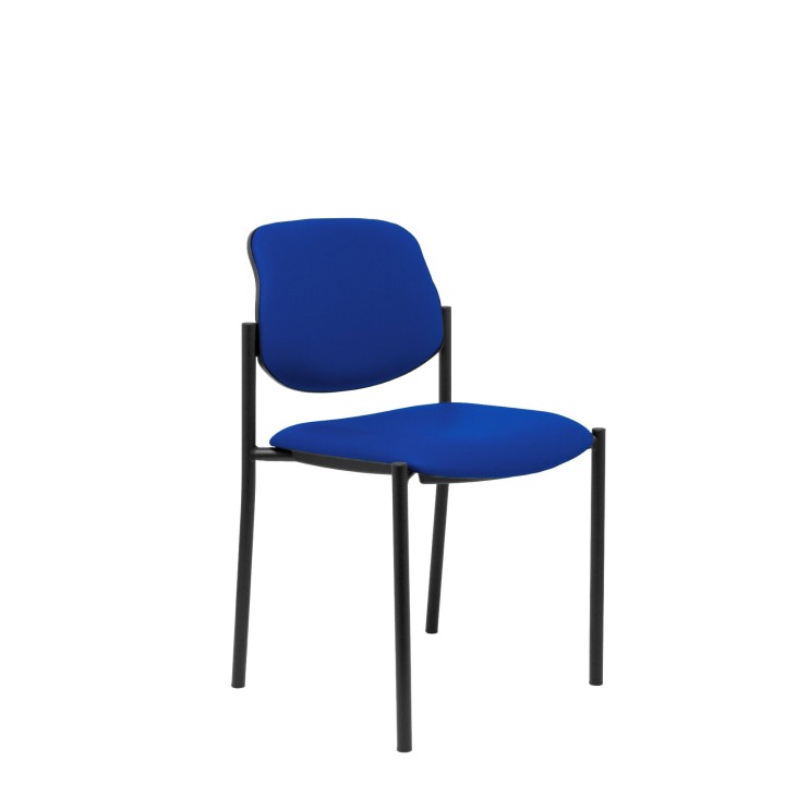 SILLA FIJA VILLALGORDO CHASIS NEGRO SIMILPIEL AZUL 27NSPAZ