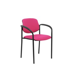 SILLA FIJA VILLALGORDO CHASIS BRAZOS NEGRO SIMILPIEL ROSA 27NSPRSCB