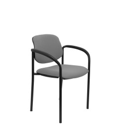SILLA FIJA VILLALGORDO CHASIS NEGRO BRAZOS BALI GRIS 27NBALI40CB