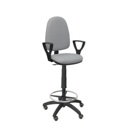 TABURETE AYNA BRAZOS FIJOS RUEDAS DE PARQUE BALI GRIS T04CPBALI40BGOLFRP