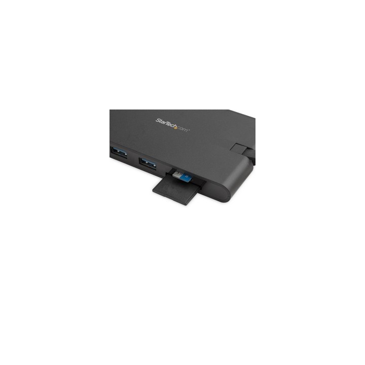 StarTech.com Replicador de Puertos USB-C para Portátiles - Docking Station USB Tipo C HDMI VGA GbE con Lector de Tarjetas SD -