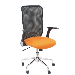 SILLA MINAYA RESPALDO MALLA NEGRO ASIENTO BALI NARANJA 4031BALI308