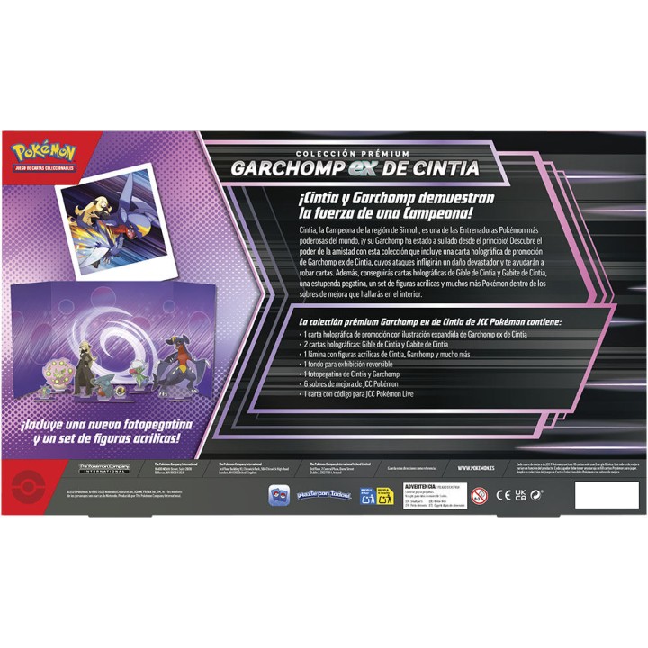 LATINO Blister cartas Garchomp ex Cynthia Pokemon