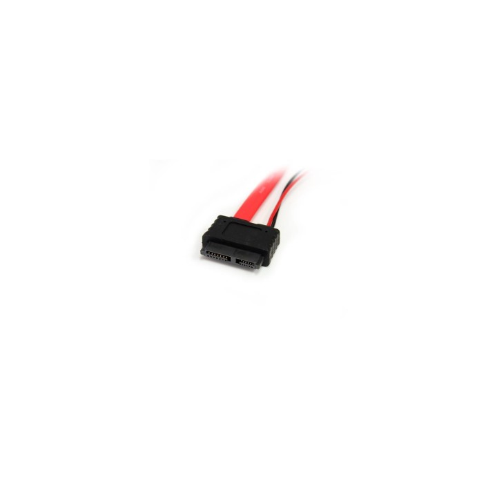 StarTech.com Adaptador Cable SATA Slimline 13 Pines a Molex Macho LP4 y SATA - Rojo