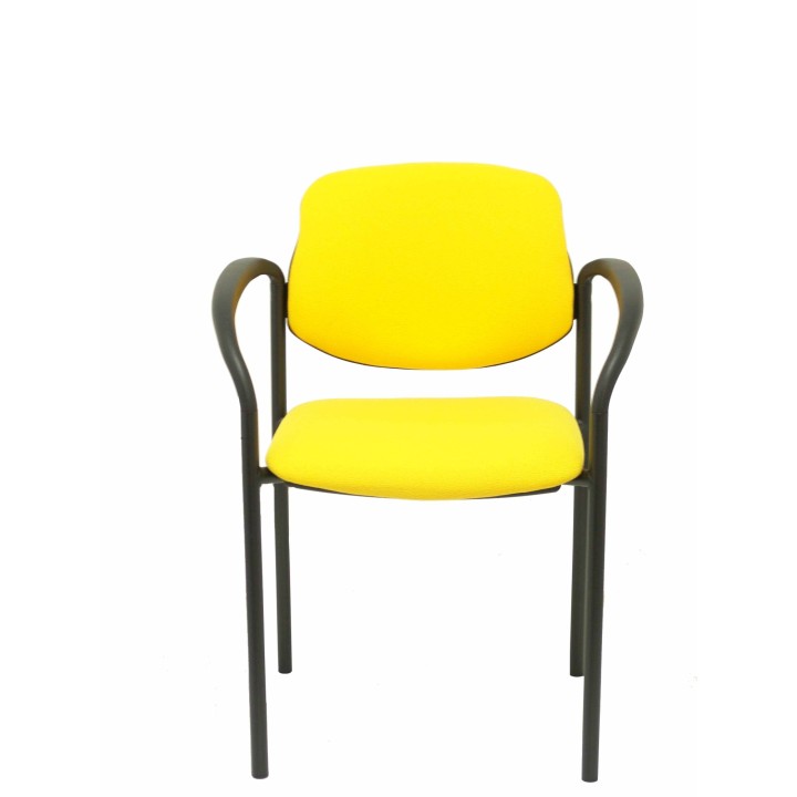 SILLA FIJA VILLALGORDO CHASIS NEGRO BRAZOS BALI AMARILLO 27NBALI100CB
