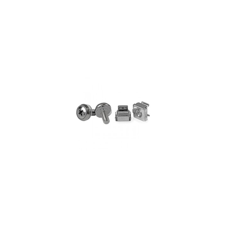 StarTech.com Paquete de 50 Tornillos y Tuercas Enjauladas Cage Nuts M5 para Rack Armario Servidores