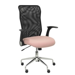 SILLA MINAYA RESPALDO MALLA NEGRO ASIENTO BALI ROSA PALIDO 4031BALI710