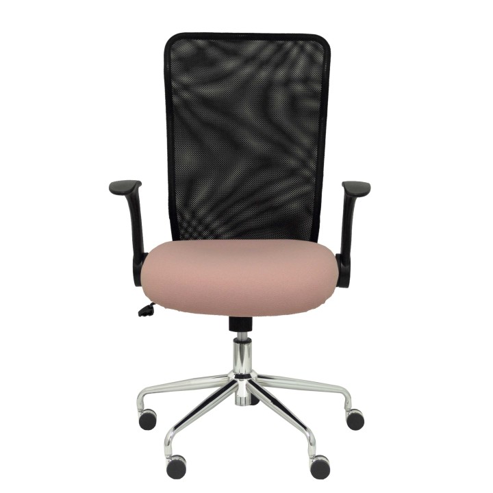 SILLA MINAYA RESPALDO MALLA NEGRO ASIENTO BALI ROSA PALIDO 4031BALI710
