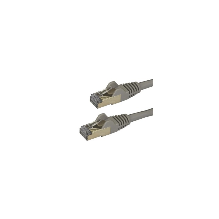 StarTech.com Cable de 2m de Red Ethernet RJ45 Cat6a Blindado STP - Cable sin Enganche Snagless - Gris