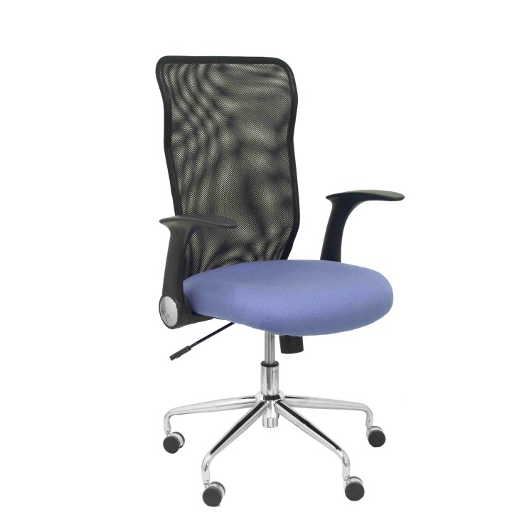 SILLA MINAYA RESPALDO MALLA NEGRO ASIENTO BALI AZUL CLARO 4031BALI261