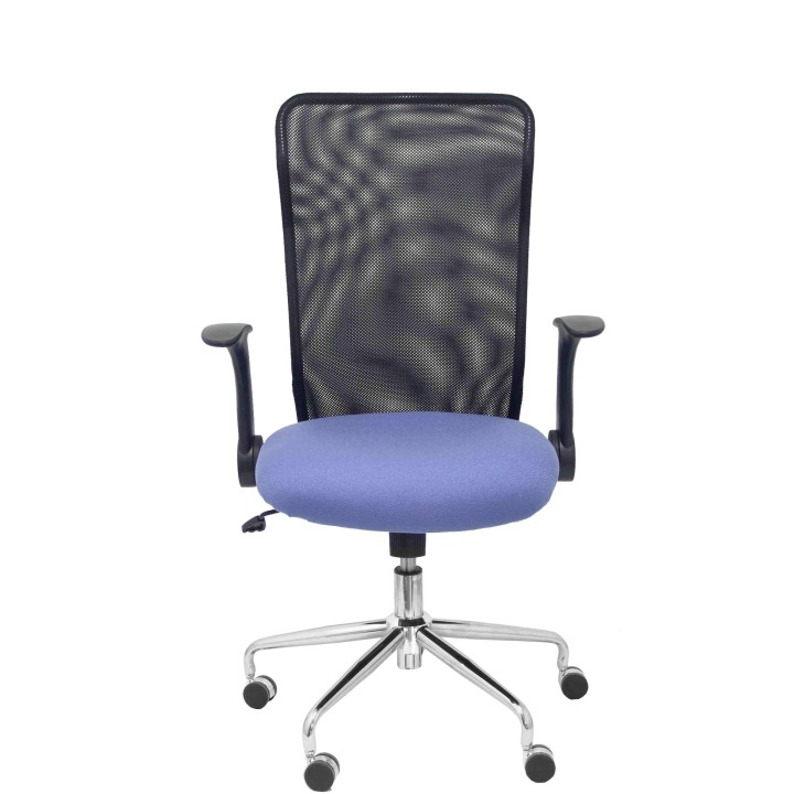 SILLA MINAYA RESPALDO MALLA NEGRO ASIENTO BALI AZUL CLARO 4031BALI261
