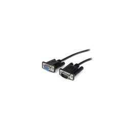 StarTech.com Cable Extensión Directo Straight Through Serie Serial RS232 VÍ­deo EGA DB9 Macho a Hembra - 3m Negro