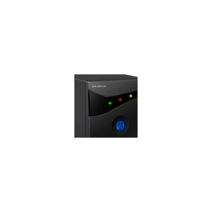 SAI LINEA INTERACTIVA WOXTER UPS 800 VA 480W 2XSCHUKO DISPLAY LED FUNCION AVR CARCASA METALICA NEGRA PE26-063