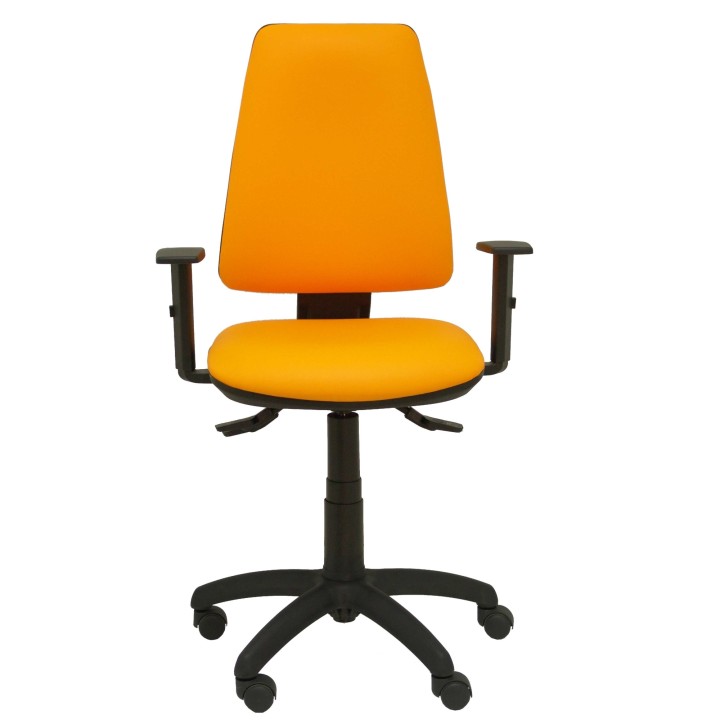 SILLA ELCHE SINCRO BRAZO REGULABLE SIMILPIEL NARANJA 14SSPNAB10