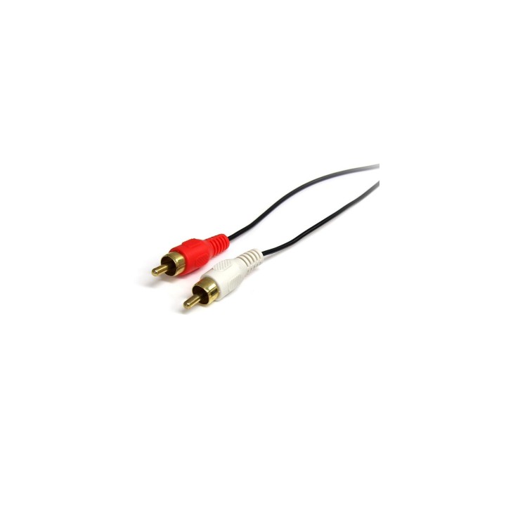 StarTech.com Cable Adaptador de Mini-Jack a RCA 91cm - Jack 3,5mm Macho - 2xRCA Macho - 0.92m Negro