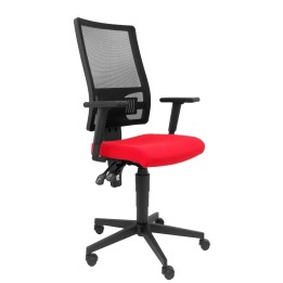 SILLA POVEDILLA RESPALDO MALLA NEGRO ASIENTO BALI ROJO 276DSBALI350