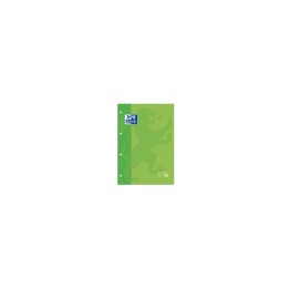 RECAMBIO OXFORD CLASSIC CUADERNO A4 A4+ 80 HOJAS 90 GRAMOS 4 TALADROS CUADRICULA 5X5 ENMARCADO VERDE MANZANA 400123674