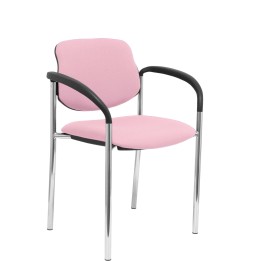 SILLA FIJA VILLALGORDO CHASIS BRAZOS CROMO BALI ROSA 27CRBALI710CB