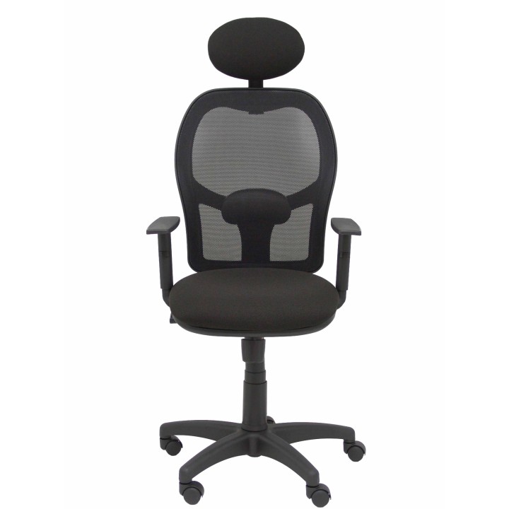 SILLA ALOCEN MALLA NEGRO BRAZOS REGULABLES CABECERO ASIENTO BALI NEGRO 345SM840B840B10CRNC
