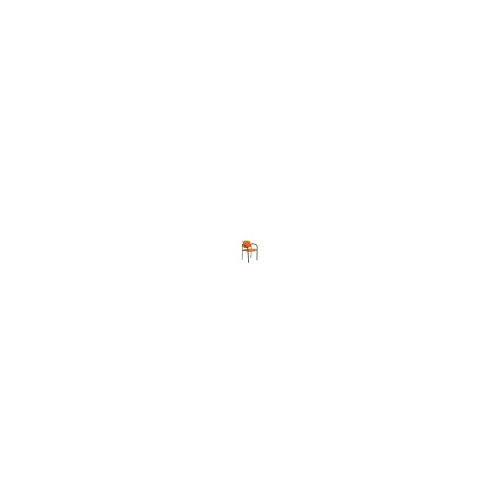 SILLA FIJA VILLALGORDO CHASIS BRAZOS NEGRO SIMILPIEL NARANJA 27NSPNACB