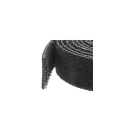 StarTech.com Gestionador de Cableado con Gancho y Bucle - Tiras de Gestión de Cables Autoadherentes - Bobina de 30m Negro