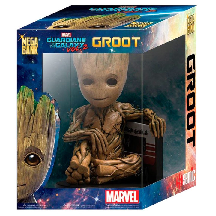 Figura hucha Baby Groot Cassette Guardianes de la Galaxia 2 Marvel