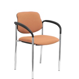 SILLA FIJA VILLALGORDO CHASIS BRAZOS CROMO BALI MARRON 27CRBALI363CB